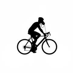 Professional cyclist engaged in a focused training session on a bicycle