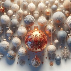 Christmas festive Santa Claus and reindeer, Christmas,  Santa, reindeer, new year,  Glass ball, Christmas tree 