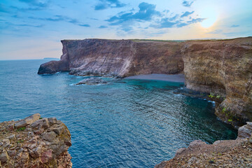 Rugged sea cliffs at Cape St. George on the Port au Port Peninsula on southwest coast of...