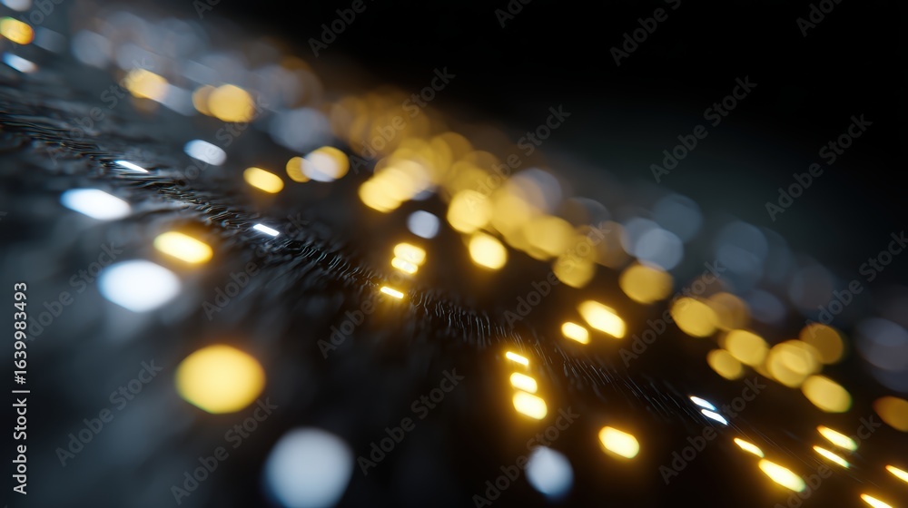 Poster quantum computer glowing with intricate light patterns, representing advanced computation. quantum p