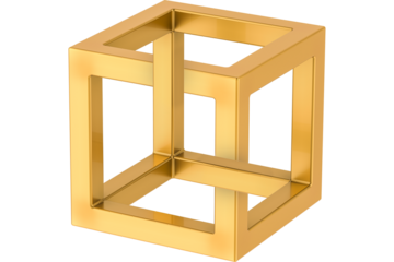 Impossible cube optical illusion. png