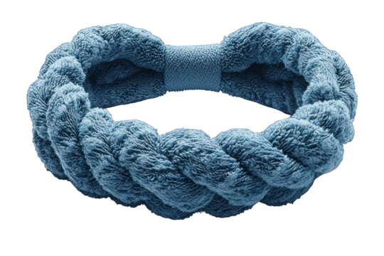 Soft, braided headband in a muted teal