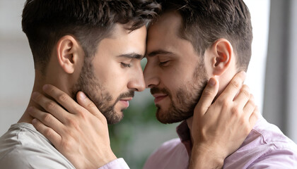 Obraz premium Gay Couple Intimate Portrait.