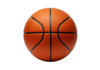 Fototapeta premium Basketball's Perfect Form A Detailed View of the Orange Ball Against White