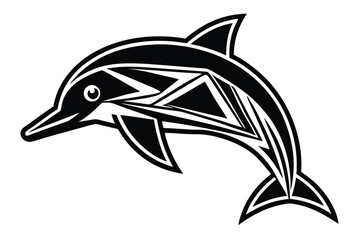dolphin logo geometric design
