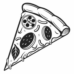 vector illustration of a pizza