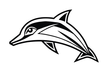 dolphin logo geometric design