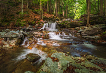waterfalls of the Jeseníky mountains, waterfall, water, stream, forest, nature, river, cascade, landscape, green, rock, fall, stone, falls, flow, tree, trees, park, mountain, rocks, creek, travel, mos