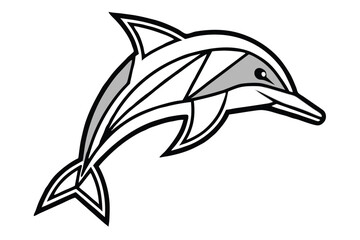 dolphin logo geometric design