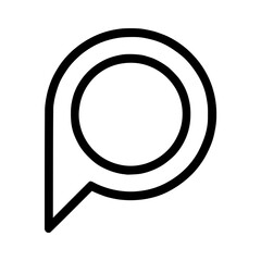 Isolated outline map pin location icon
