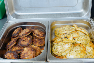 Catering Chafing Dish with Grilled Patties