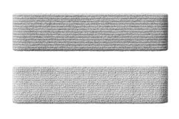 Two identical light gray rectangular fabric panels