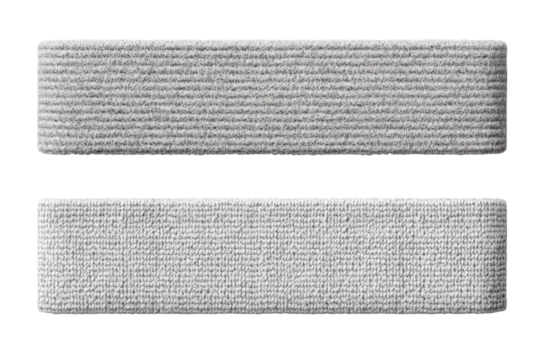 Two identical light gray rectangular fabric panels