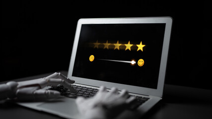 AI analyzes customer satisfaction by evaluating feedback, detecting sentiment, scoring reviews, and...
