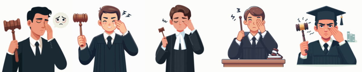 vector judge is having eye problems