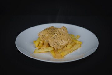 Lomo de cerdo a la mostaza