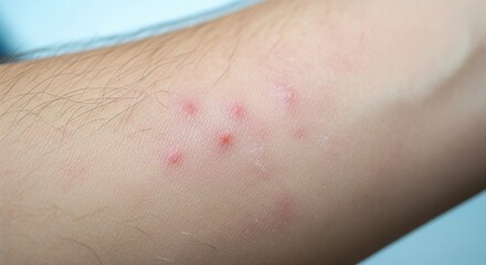 Close-up of Forearm Skin with Mild Allergic Rash and Subtle Redness