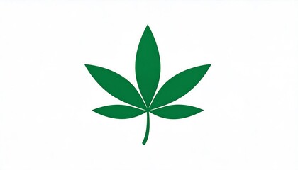 Green cannabis leaf graphic illustration