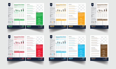 Technical Fact Sheet layout template. Product Catalogue & modern a4 product catalog design template, Minimalist product brochure template design, A4 flyer, corporate flyer, business flyer, catalog
