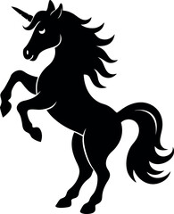 Rearing Unicorn Silhouette