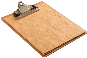 Tan clipboard with textured paper