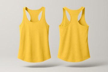 Yellow Racerback Tank Front And