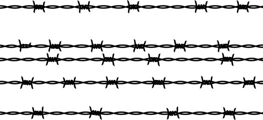Barbed wire fence pattern