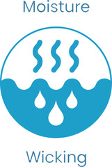 Moisture wicking fabric icon breathable sweat absorbent