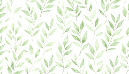 Delicate watercolor leaf pattern