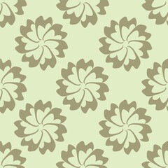 Floral seamless pattern. Branch with leaves ornamental background.