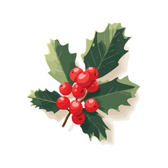 christmas holly vector
