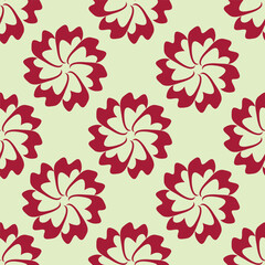 Floral seamless pattern. Branch with leaves ornamental background.