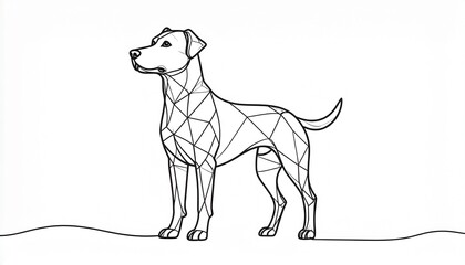 vector image of a dog