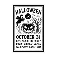  Spooky Halloween Night Party Flyer Design Template