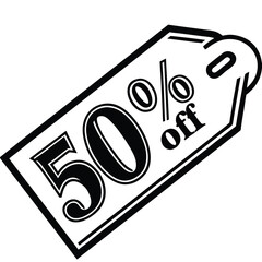 50 percent discount icon