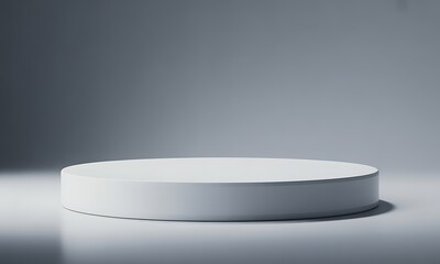 Minimalist Circular Platform for Product Display in Contemporary Studio Setting, Versatile for Showcasing Products, Promotions, and Creative Presentations in Modern Design Environments