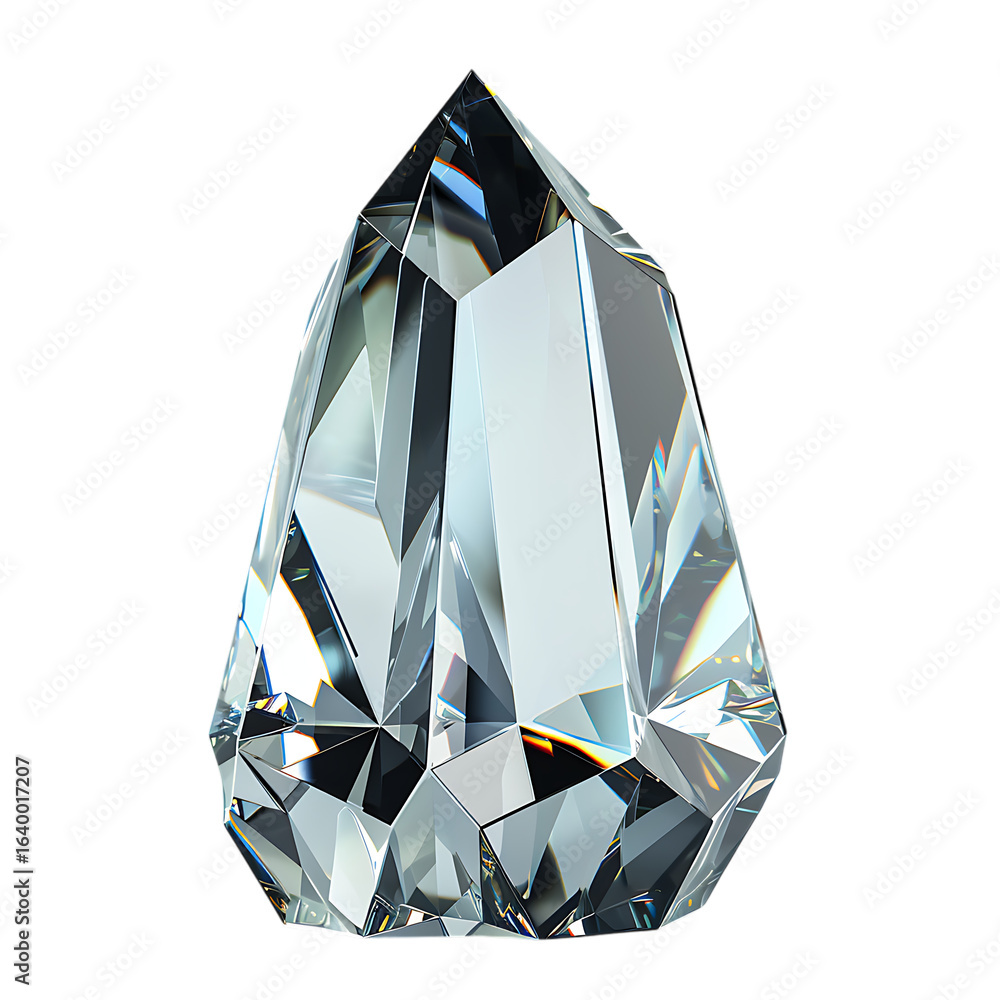 Aufkleber a close up of a faceted crystal object with sharp edges against a black background studio shot png c