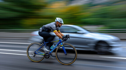 Naklejka premium Dynamic Motion Blur Effect for Action Scenes in Visuals,Photography