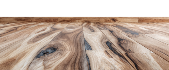 Close-up view of wood plank flooring