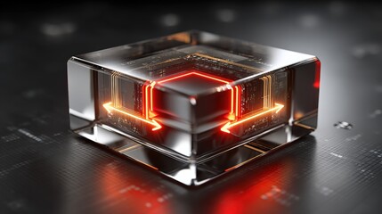 Glossy silicon-diode prism with unidirectional current flow in a metallic workshop