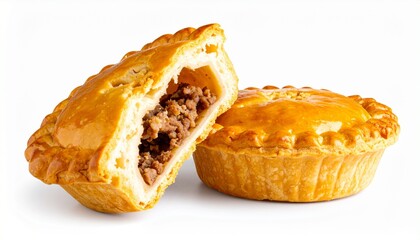 Golden meat pies with flaky crust and minced filling.