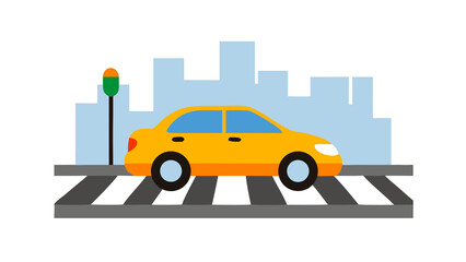 Fototapeta premium taxi in the city