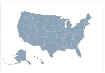 Fototapeta premium usa map with us and united states of america map