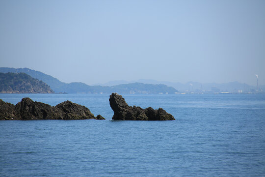兵庫県赤穂市　大塚海岸のライオン岩