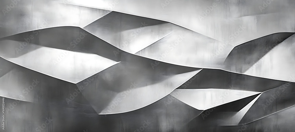 Poster abstract monochrome paper folds design texture background pattern wallpaper surface art illustration