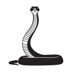 Refined Black Mamba Silhouette – Black Mamba Vector Design for Modern Graphics – black vector of Black Mamba – snake vector

