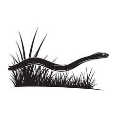 Classic Black Mamba Silhouette – Black Mamba Vector Illustration for Professional Design – silhouette of Black Mamba – snake silhouette


