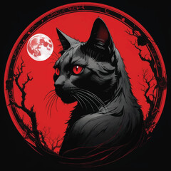 Cat Vector Halloween Design