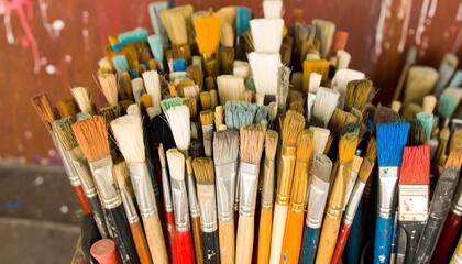Obraz premium Assortment of paintbrushes