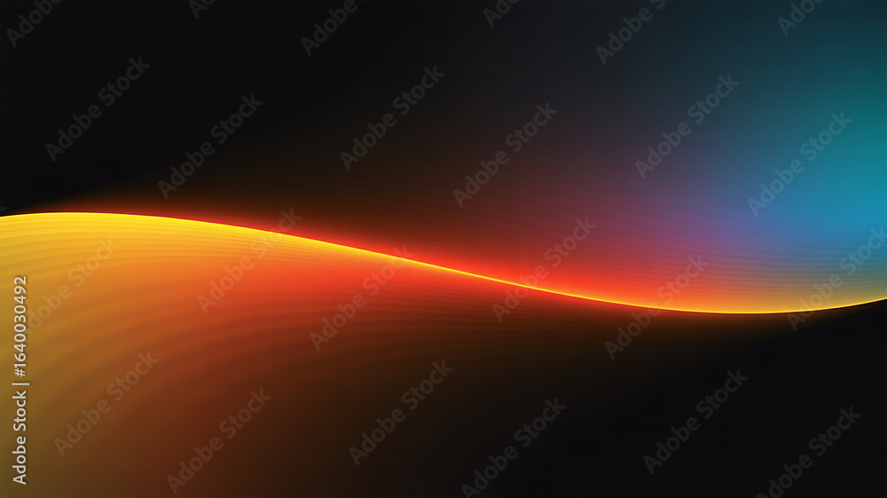 Poster abstract gradient composition featuring smooth curving lines and a dark contrasting background